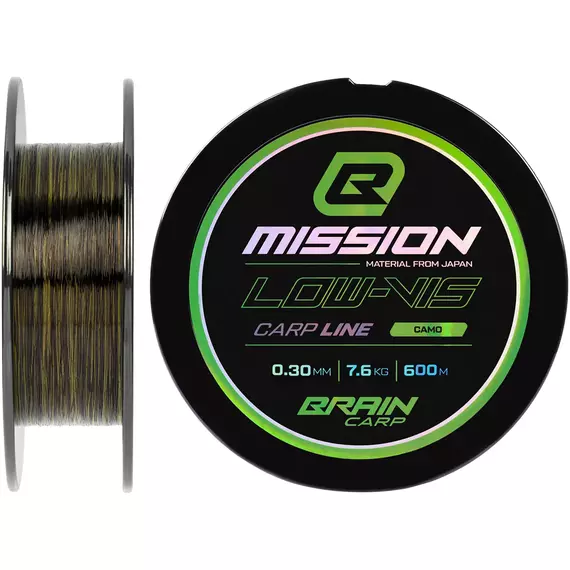 Волосінь Brain Mission Carp Line (Camo) 600m 0.30mm 7.6kg, фото 